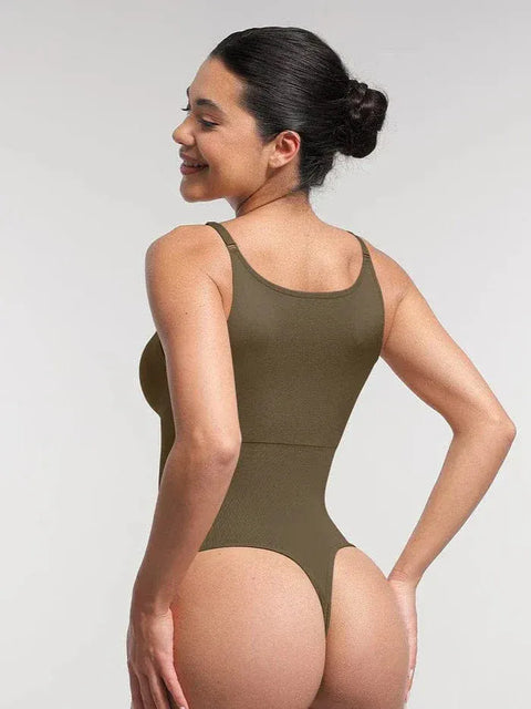 Curvypower | Australia bodysuit Seamless Tummy Control Shapewear Bodysuit with Built-In Bra and Removable Pads