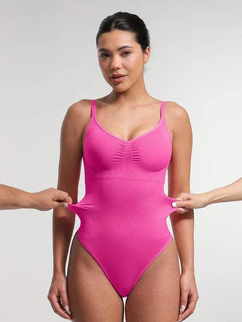 Curvypower | Australia bodysuit Seamless Tummy Control Shapewear Bodysuit with Built-In Bra and Removable Pads