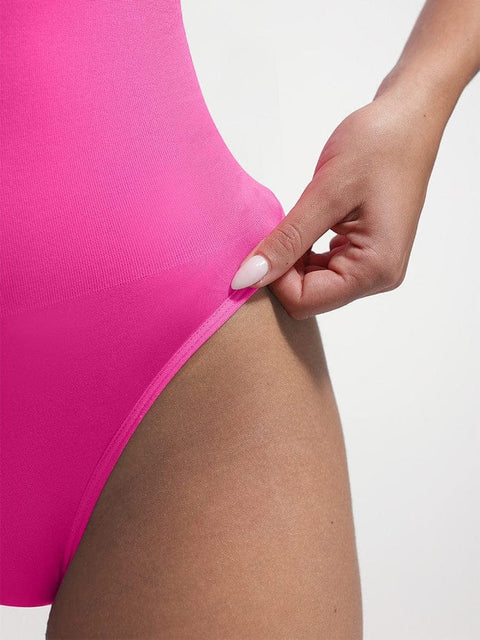 Curvypower | Australia bodysuit Seamless Tummy Control Shapewear Bodysuit with Built-In Bra and Removable Pads