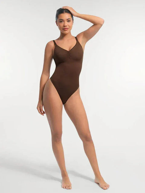Curvypower | Australia bodysuit Seamless Waist & Tummy Control Shapewear Bodysuit With Built-In Bra