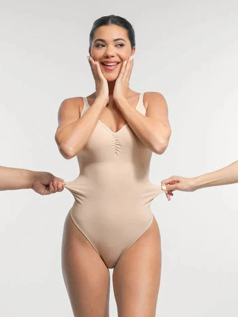 Curvypower | Australia bodysuit Seamless Waist & Tummy Control Shapewear Bodysuit With Built-In Bra