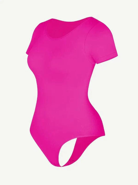 CurvyPower | Australia bodysuit Short Sleeve Round Neck One Piece Sculpting Shapewear Bodysuit