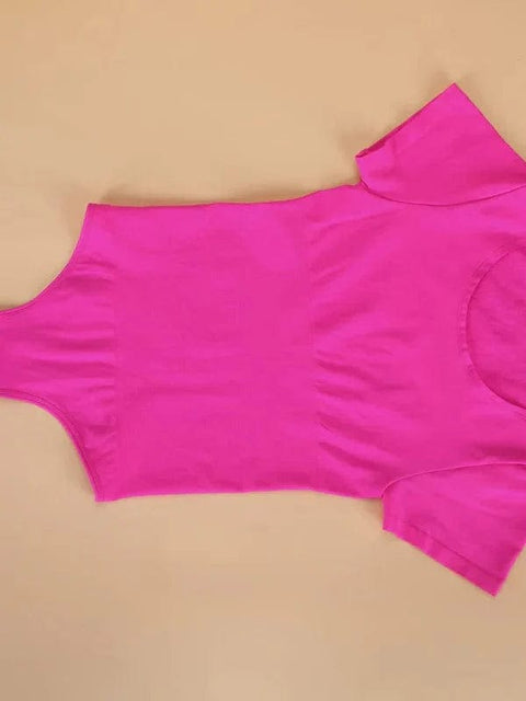 CurvyPower | Australia bodysuit Short Sleeve Round Neck One Piece Sculpting Shapewear Bodysuit