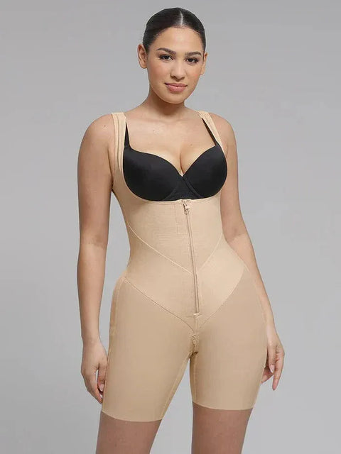 Curvypower | Australia bodysuit U-Shaped Open Bust Support and Waist Slimming Tummy Control Shapewear Bodysuit