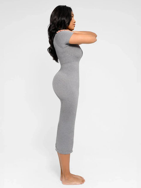 Curvypower | Australia bodysuit U Shaped Open Bust Tummy Control Shapewear Bodysuit