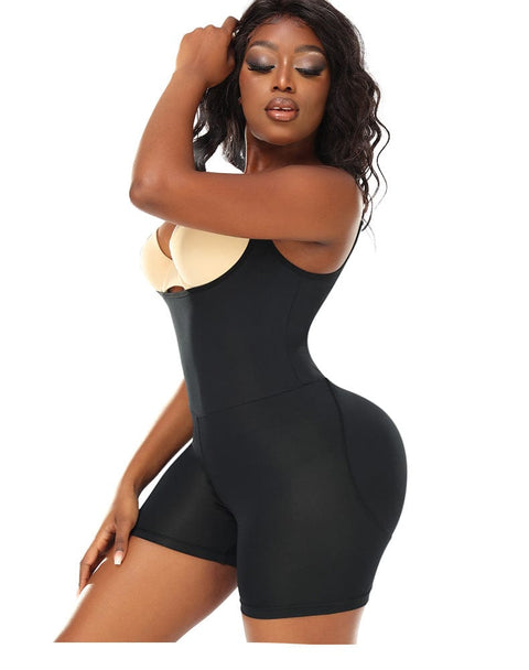 Curvypower | Australia bodysuit Women Bum Lifting Tummy Control Shaping Bodysuit with Hip Pads