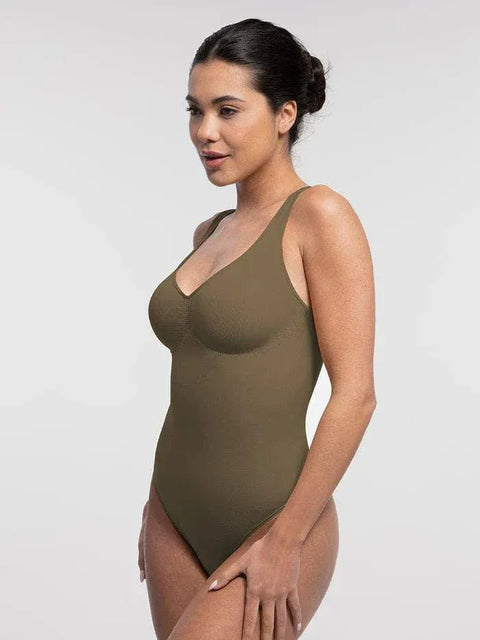 Curvypower | Australia bodysuit Women Tummy Control and Bust Support Shaping Bodysuit with T-Back Brief