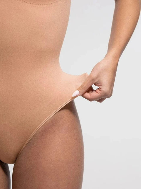 Curvypower | Australia bodysuit Women Tummy Control and Bust Support Shaping Bodysuit with T-Back Brief