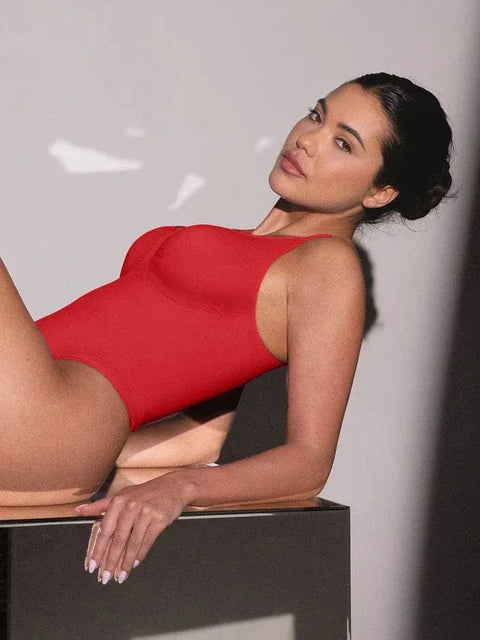 Curvypower | Australia bodysuit Women Tummy Control and Bust Support Shaping Bodysuit with T-Back Brief