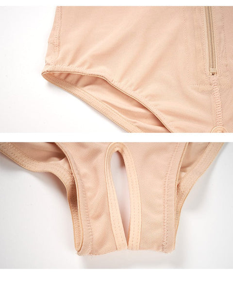 Curvypower | Australia bodysuit Zippered Tummy Control Bodysuit Shapewear with Adjustable Straps