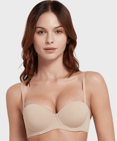 Curvypower | Australia Bra Beige / 70A Half Cup Push Up Anti-Sagging Support Bra