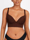 Curvypower | Australia Bra Upgraded Style / Dark Brown / 34B/C Comfortable Supportive Plunge Plus size Push Up Bra