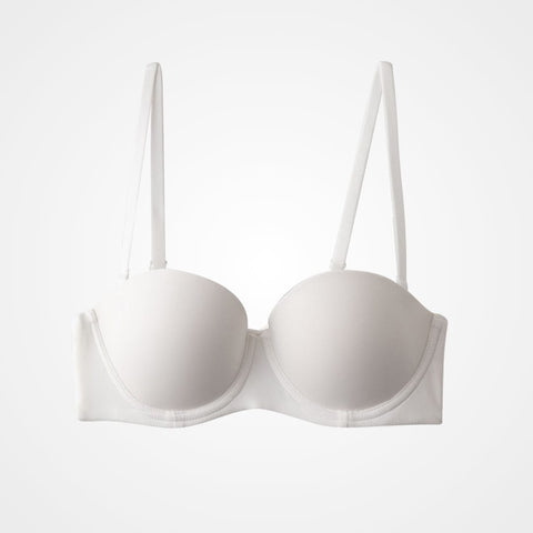 Curvypower | Australia Bra White / 70A Half Cup Push Up Anti-Sagging Support Bra