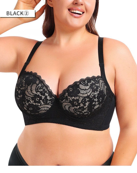 Curvypower | Australia Bras Beige / 34B Plus Size Underwired Lace Adjustable Support Bra