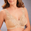 Curvypower | Australia Bras Beige / S Female Non Wired and Seamless Front Fastening Push Up Lace Bras
