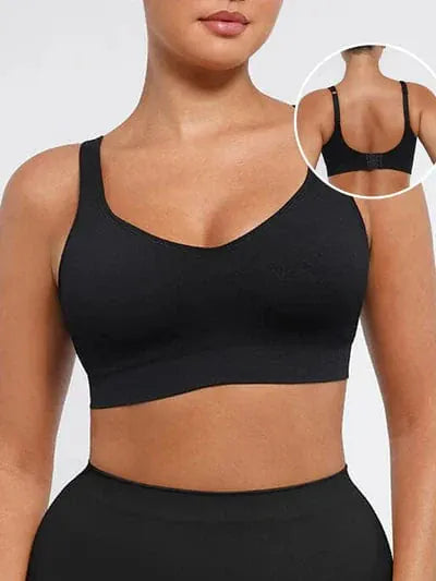 Curvypower | Australia Bras Black / S Comfortable Non Wired Push Up Bra with Wide Straps for Seamless Bust Support