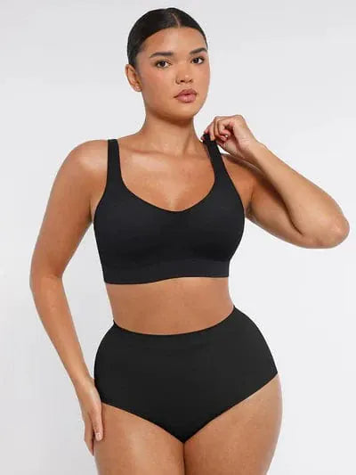 Curvypower | Australia Bras Comfortable Non Wired Push Up Bra with Wide Straps for Seamless Bust Support