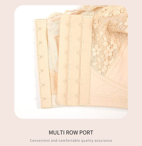 Curvypower | Australia Bras Comfortable Wireless Lace Front Fastening Plus Size Push Up Bra