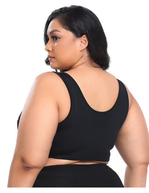 Curvypower | Australia Bras Comfortable Wireless Lace Front Fastening Plus Size Push Up Bra