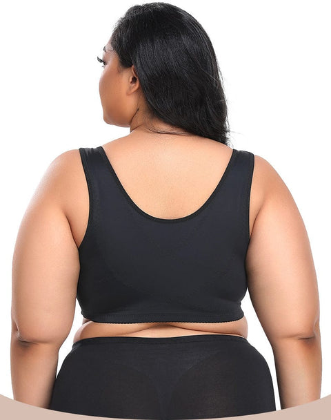 Curvypower | Australia Bras Comfortable Wireless Lace Front Fastening Plus Size Push Up Bra