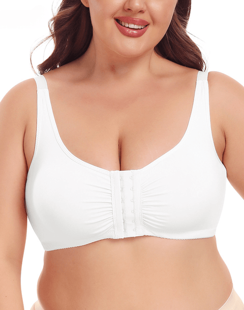 Curvypower | Australia Bras Front Fastening Wireless Plus Size Push Up Support Bra
