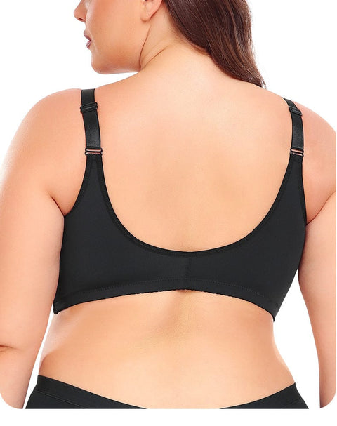Curvypower | Australia Bras Front Fastening Wireless Plus Size Push Up Support Bra