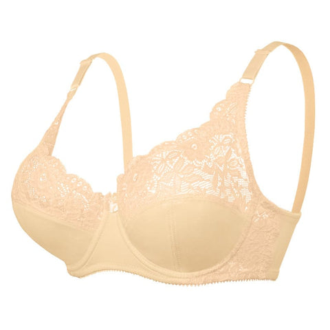Curvypower | Australia Bras Low Back Underwire Plus Size Adjustable Strap Lace Push Up Bra