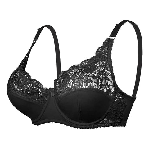 Curvypower | Australia Bras Low Back Underwire Plus Size Adjustable Strap Lace Push Up Bra