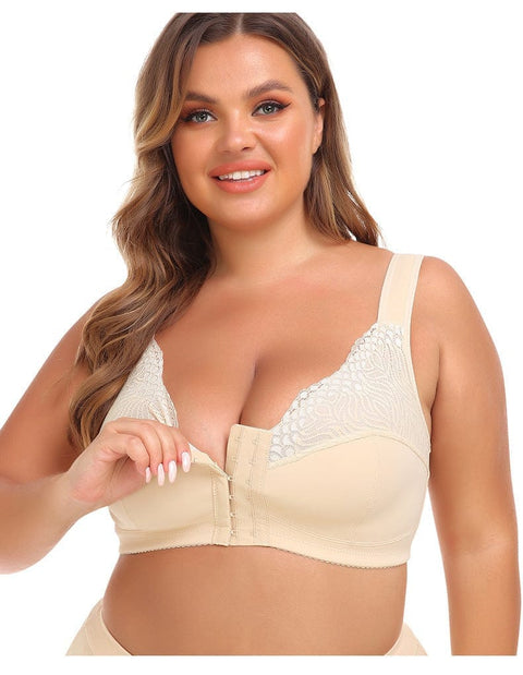 Curvypower | Australia Bras Plus Size Front Fastening Shaping Push Up Lace Bra
