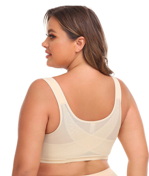 Curvypower | Australia Bras Plus Size Front Fastening Shaping Push Up Lace Bra