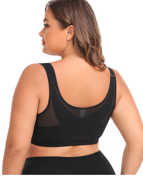 Curvypower | Australia Bras Plus Size Front Fastening Shaping Push Up Lace Bra
