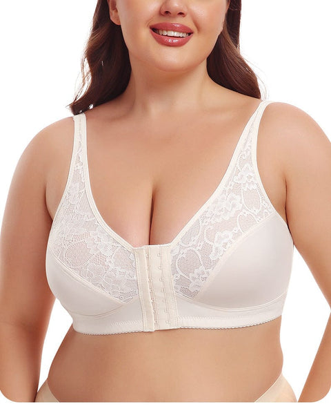 Curvypower | Australia Bras Plus Size Front Fastening Shaping Support Lace Bra