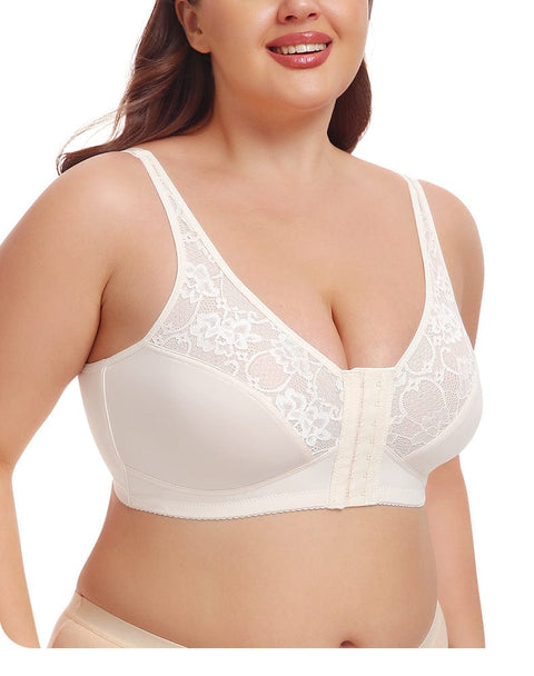 Curvypower | Australia Bras Plus Size Front Fastening Shaping Support Lace Bra