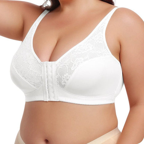 Curvypower | Australia Bras Plus Size Front Fastening Shaping Support Lace Bra