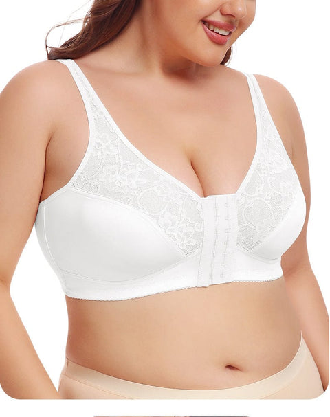 Curvypower | Australia Bras Plus Size Front Fastening Shaping Support Lace Bra