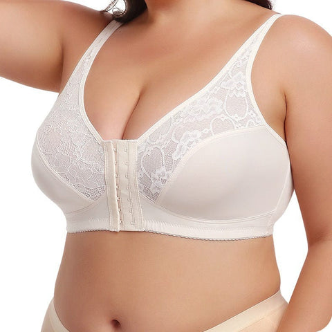 Curvypower | Australia Bras Plus Size Front Fastening Shaping Support Lace Bra