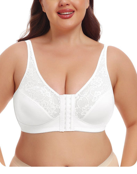 Curvypower | Australia Bras Plus Size Front Fastening Shaping Support Lace Bra
