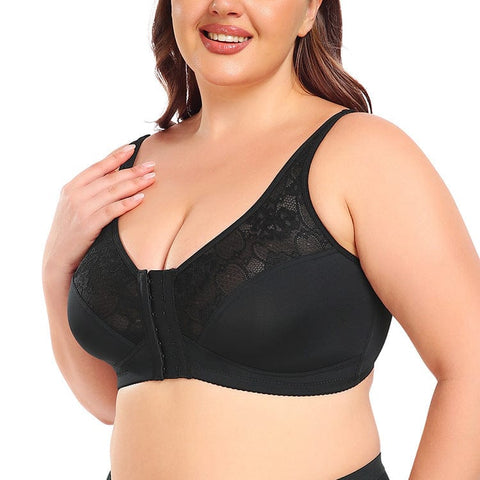 Curvypower | Australia Bras Plus Size Front Fastening Shaping Support Lace Bra