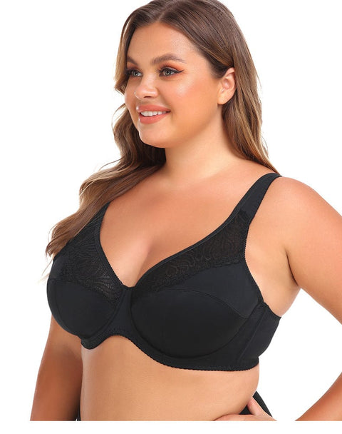 Curvypower | Australia Bras Plus Size Lace Wired Support Push-Up Bra