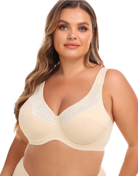 Curvypower | Australia Bras Plus Size Lace Wired Support Push-Up Bra