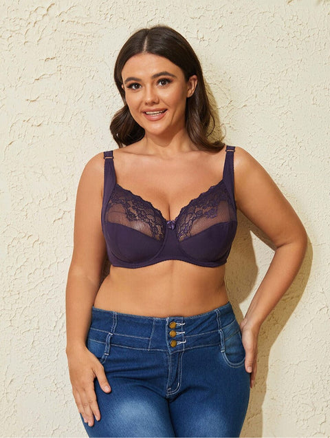 Curvypower | Australia Bras Plus Size Underwire Push Up Lace Bra