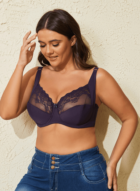 Curvypower | Australia Bras Plus Size Underwire Push Up Lace Bra