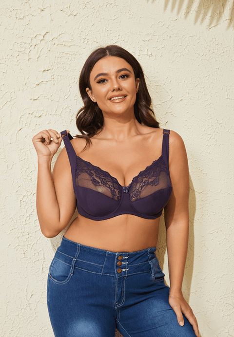 Curvypower | Australia Bras Plus Size Underwire Push Up Lace Bra