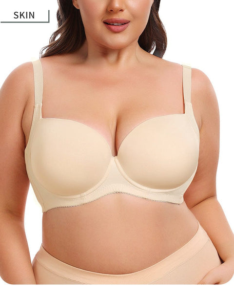 Curvypower | Australia Bras Plus Size Underwire Support Push Up Bra With Adjustable Straps