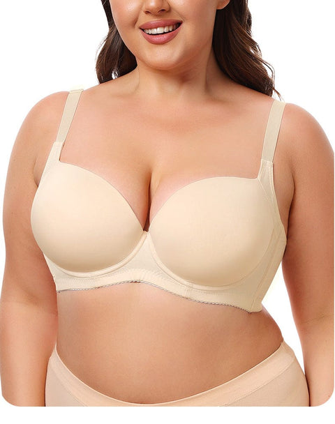 Curvypower | Australia Bras Plus Size Underwire Support Push Up Bra With Adjustable Straps