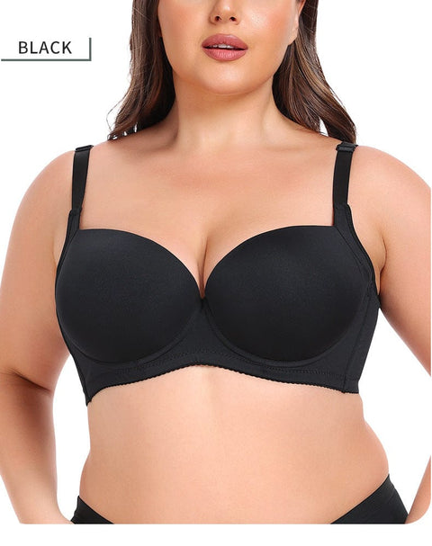 Curvypower | Australia Bras Plus Size Underwire Support Push Up Bra With Adjustable Straps