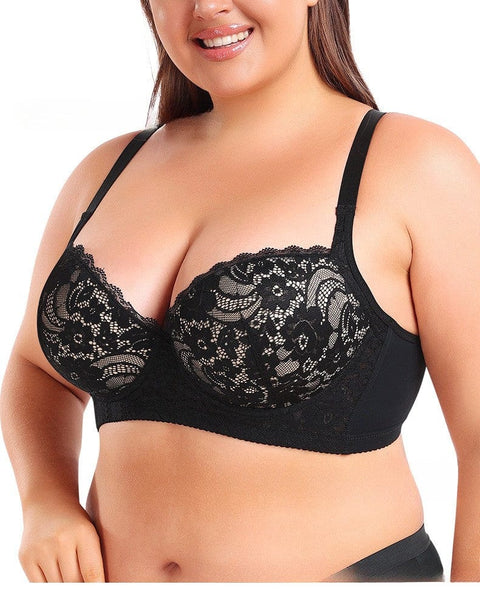 Curvypower | Australia Bras Plus Size Underwired Lace Adjustable Support Bra