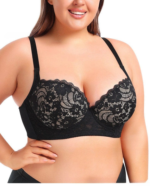 Curvypower | Australia Bras Plus Size Underwired Lace Adjustable Support Bra