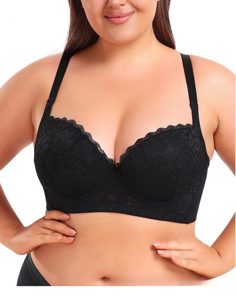 Curvypower | Australia Bras Plus Size Underwired Lace Adjustable Support Bra