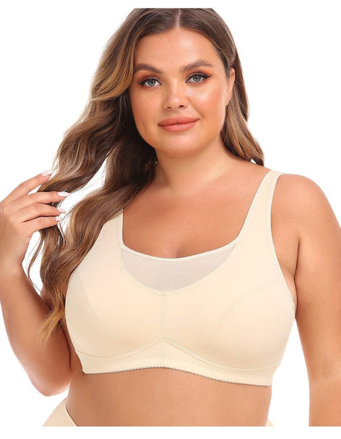 Curvypower | Australia Bras Plus Size Wired Longline Support Bra with Adjustable Straps